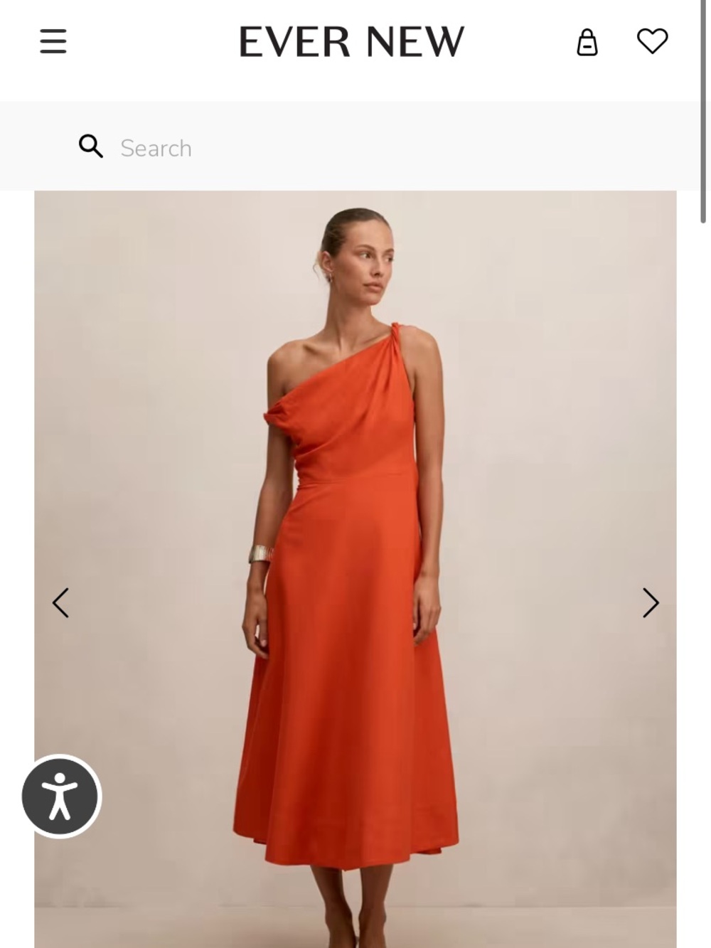 Evernew Vinetta Asymmetric Twist Midi Dress
